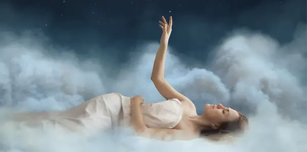 Woman lucid dreaming
